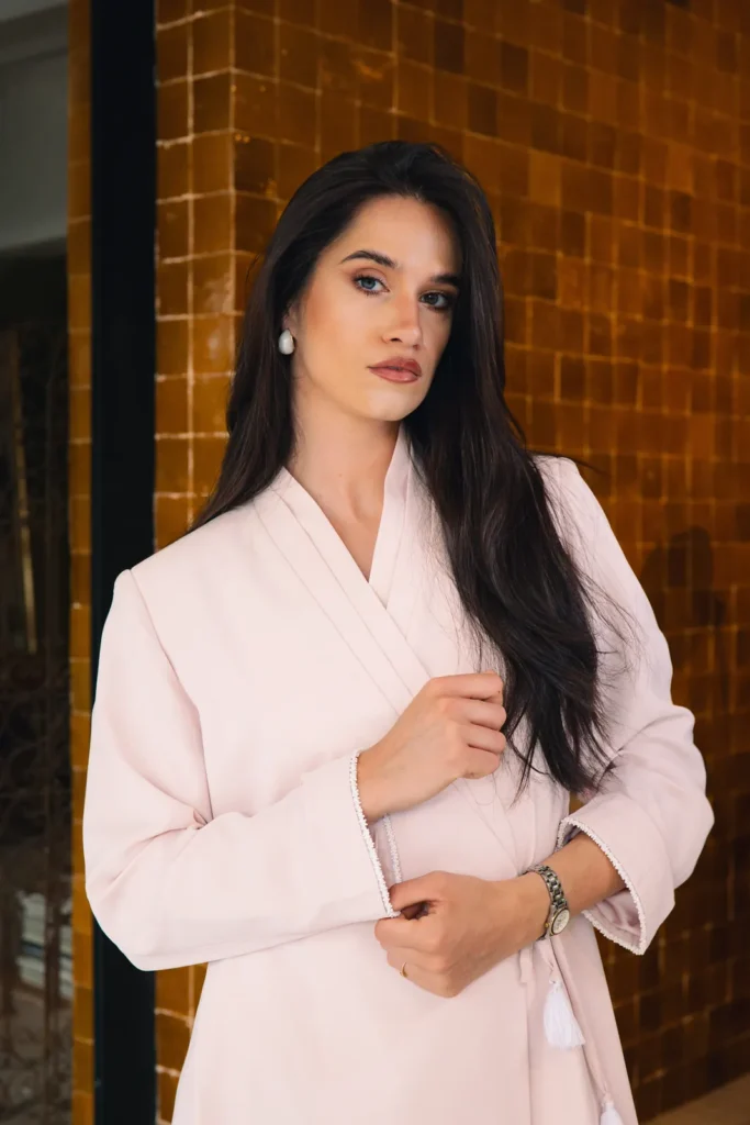 Laya robe rose poudré